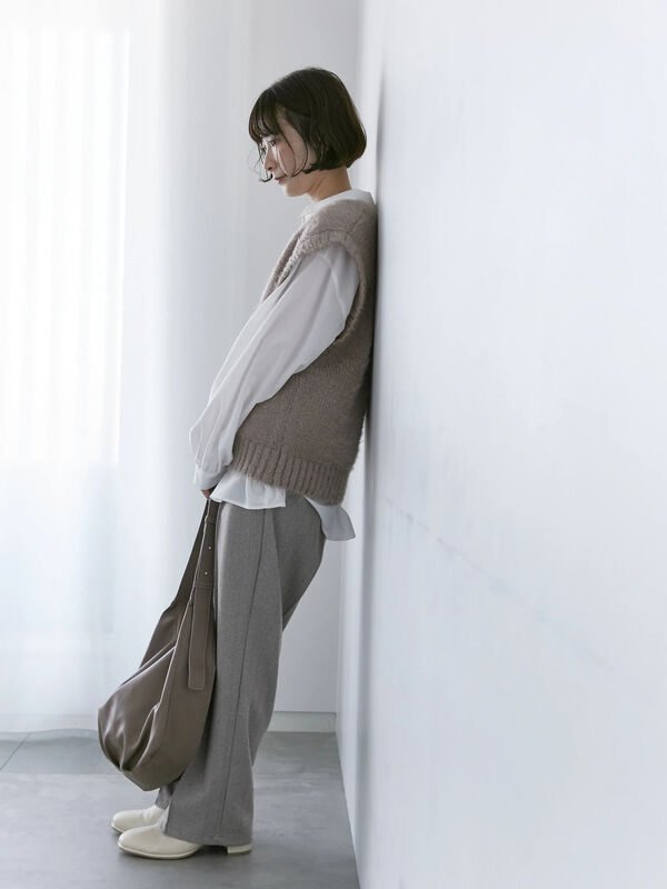 seyto（セイト）の「Shaggy switching knit vest / シャギー