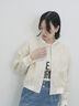 総刺繍シアーブルゾン（グレー/ブラック/キナリ）｜Samansa Mos2 blue（サマンサモスモス ブルー）通販