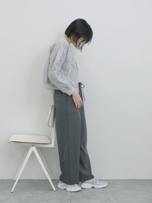セール】 総刺繍シアーブルゾン（グレー/ブラック/キナリ