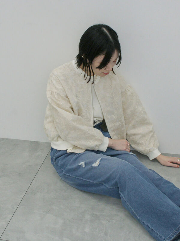 Sov.（ソブ）の「刺繍付きシースルーブルゾン（ブルゾン）」 - WEAR