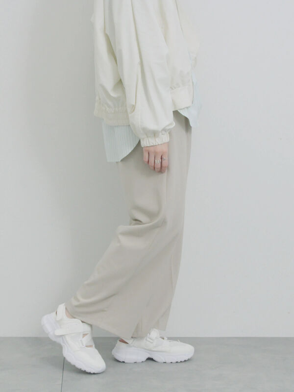 タックストレートパンツ（ライトベージュ）｜Samansa Mos2 blue（サマンサモスモス ブルー）通販