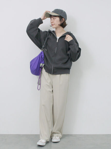 タックストレートパンツ（グレー/ライトベージュ/ベージュ/ネイビー）｜Samansa Mos2 blue（サマンサモスモス ブルー）通販
