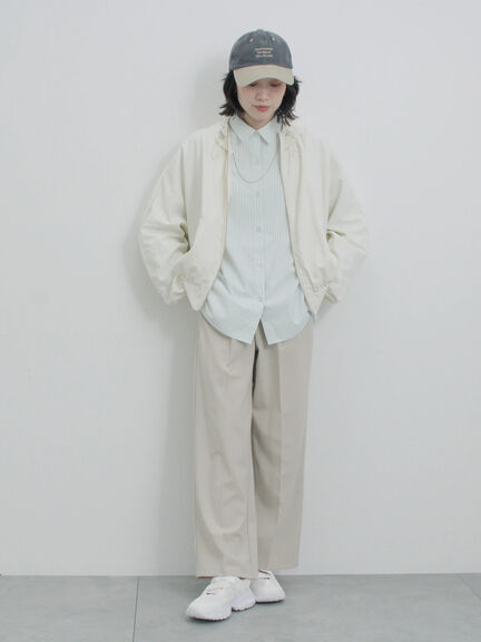 タックストレートパンツ（グレー/ライトベージュ/ベージュ/ネイビー）｜Samansa Mos2 blue（サマンサモスモス ブルー）通販
