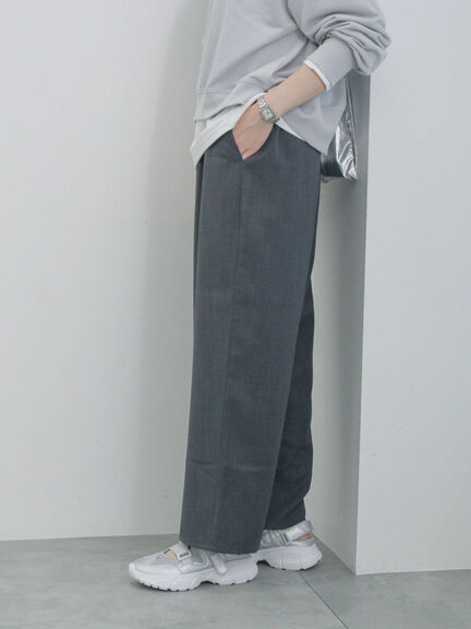 ハイウエストワイドパンツ（グレー/ブラック/カーキ/キナリ）｜Samansa Mos2 blue（サマンサモスモス ブルー）通販