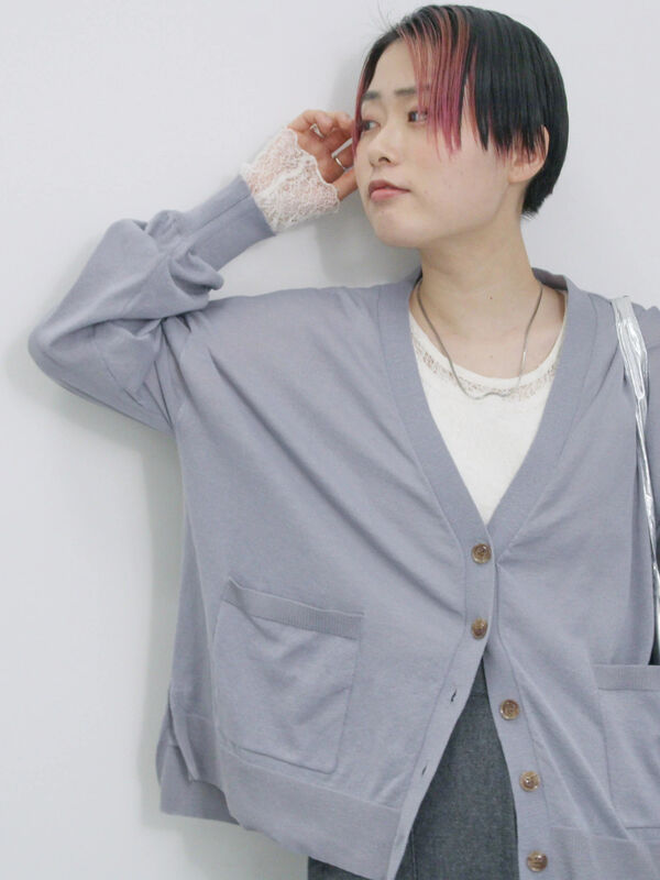 セール】 マルチスタイルVネックカーディガン（グレー