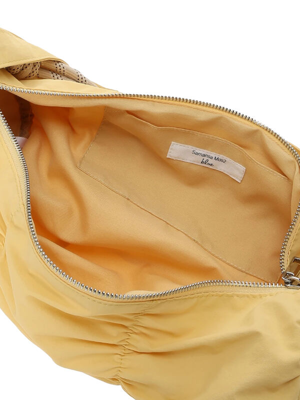 セール】 シャーリングミニドラムバッグ（ブラック/ベージュ/イエロー