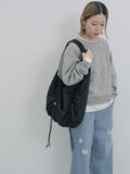 ドロストバルーントートバッグ（ブラック）｜Samansa Mos2 blue（サマンサモスモス ブルー）通販