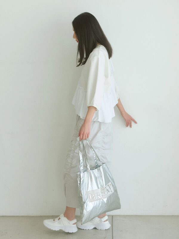 セール】 シャーリングスカート（チャコールグレー/ベージュ/Sグレー