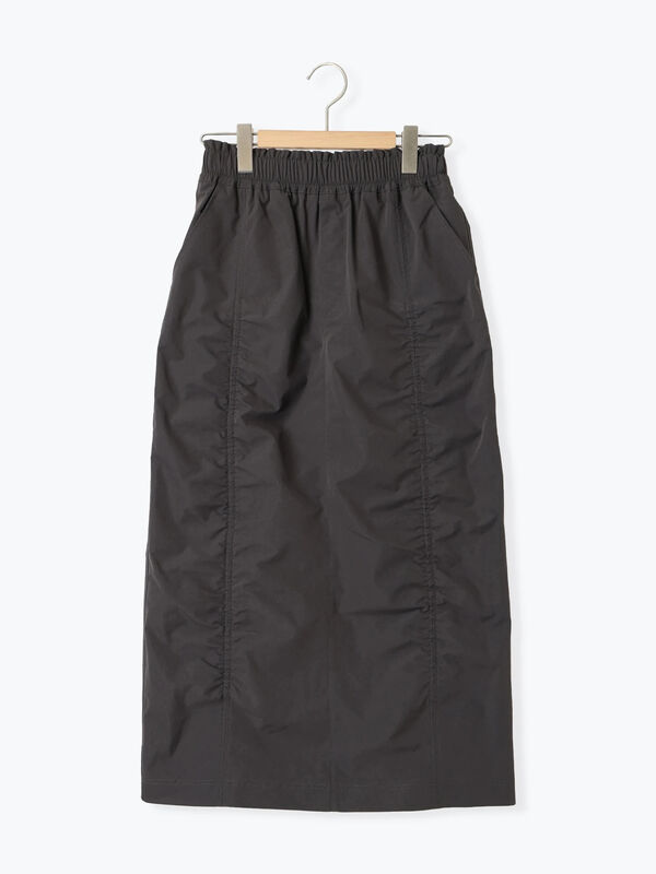 セール】 シャーリングスカート（チャコールグレー/ベージュ/Sグレー