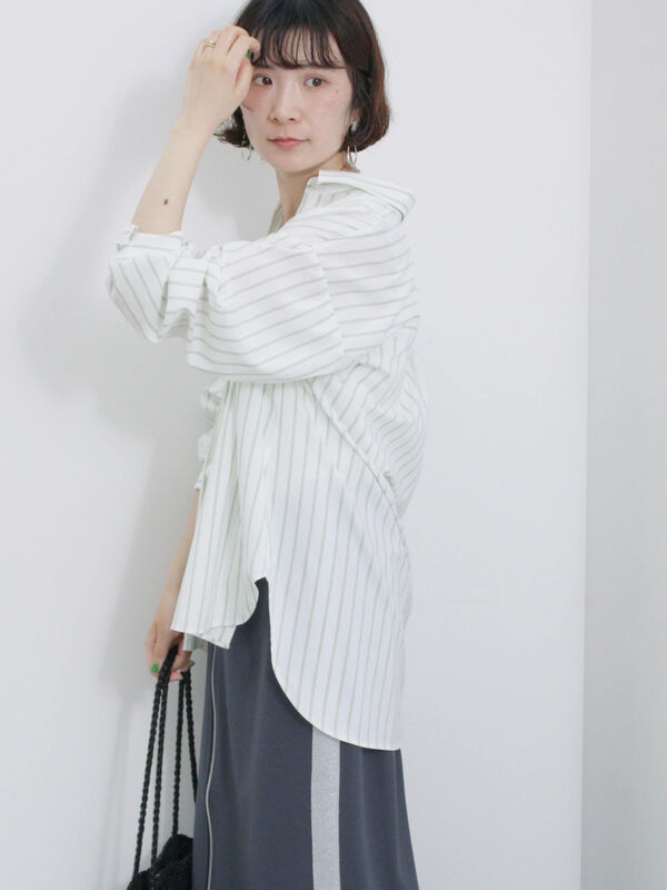 【接触冷感】マルチスタイルシャツ（グリーン）｜Samansa Mos2 blue（サマンサモスモス ブルー）通販