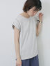 ハシゴレース付きフレンチTシャツ（Ｓグレー）｜Samansa Mos2 blue（サマンサモスモス ブルー）通販