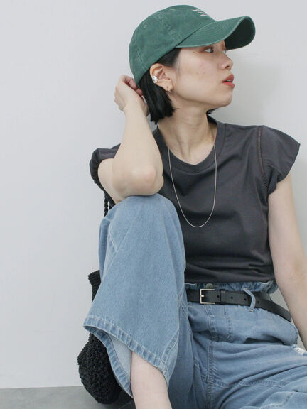 ハシゴレース付きフレンチTシャツ（オフホワイト/チャコールグレー/Ｓグレー）｜Samansa Mos2 blue（サマンサモスモス ブルー）通販