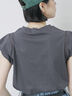 ハシゴレース付きフレンチTシャツ（オフホワイト/チャコールグレー/Ｓグレー）｜Samansa Mos2 blue（サマンサモスモス ブルー）通販