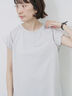 ハシゴレース付きフレンチTシャツ（オフホワイト/チャコールグレー/Ｓグレー）｜Samansa Mos2 blue（サマンサモスモス ブルー）通販