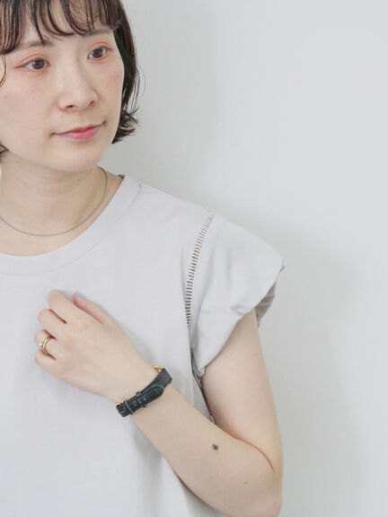ハシゴレース付きフレンチTシャツ（オフホワイト/チャコールグレー/Ｓグレー）｜Samansa Mos2 blue（サマンサモスモス ブルー）通販