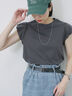 ハシゴレース付きフレンチTシャツ（オフホワイト/チャコールグレー/Ｓグレー）｜Samansa Mos2 blue（サマンサモスモス ブルー）通販