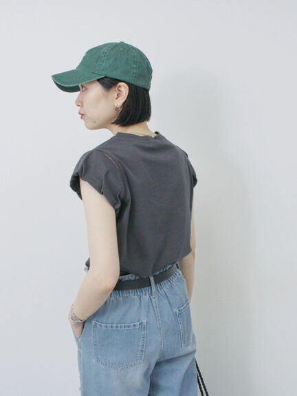 ハシゴレース付きフレンチTシャツ（オフホワイト/チャコールグレー/Ｓグレー）｜Samansa Mos2 blue（サマンサモスモス ブルー）通販