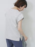ハシゴレース付きフレンチTシャツ（オフホワイト/チャコールグレー/Ｓグレー）｜Samansa Mos2 blue（サマンサモスモス ブルー）通販