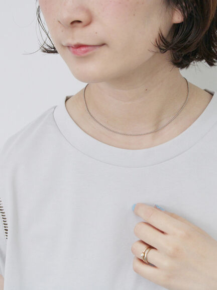 ハシゴレース付きフレンチTシャツ（オフホワイト/チャコールグレー/Ｓグレー）｜Samansa Mos2 blue（サマンサモスモス ブルー）通販