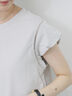 ハシゴレース付きフレンチTシャツ（オフホワイト/チャコールグレー/Ｓグレー）｜Samansa Mos2 blue（サマンサモスモス ブルー）通販
