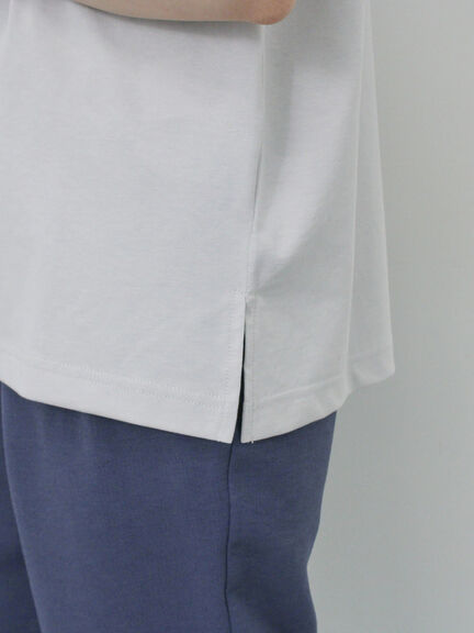 ハシゴレース付きフレンチTシャツ（オフホワイト/チャコールグレー/Ｓグレー）｜Samansa Mos2 blue（サマンサモスモス ブルー）通販