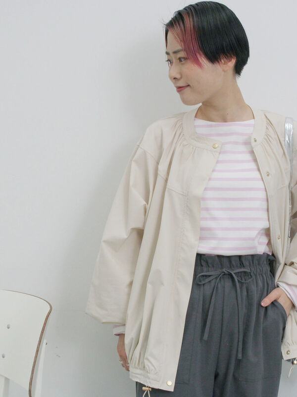 ドルマンギャザーブルゾン（キナリ）｜Samansa Mos2 blue（サマンサモスモス ブルー）通販