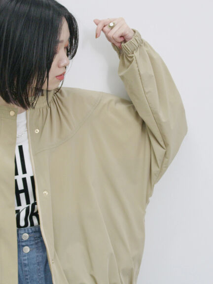 ドルマンギャザーブルゾン（グレー/ベージュ/キナリ）｜Samansa Mos2 blue（サマンサモスモス ブルー）通販