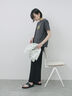 【接触冷感】タックパンツ（チャコールグレー/ブラック/ライトベージュ/ブルー）｜Samansa Mos2 blue（サマンサモスモス ブルー）通販