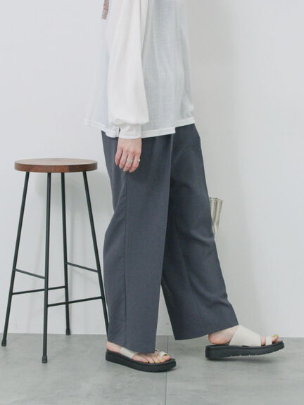 【接触冷感】タックパンツ（チャコールグレー/ブラック/ライトベージュ/ブルー）｜Samansa Mos2 blue（サマンサモスモス ブルー）通販