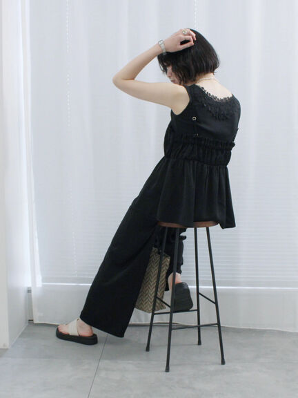 【接触冷感】イージーパンツ（チャコールグレー/ブラック/ベージュ/カーキ）｜Samansa Mos2 blue（サマンサモスモス ブルー）通販