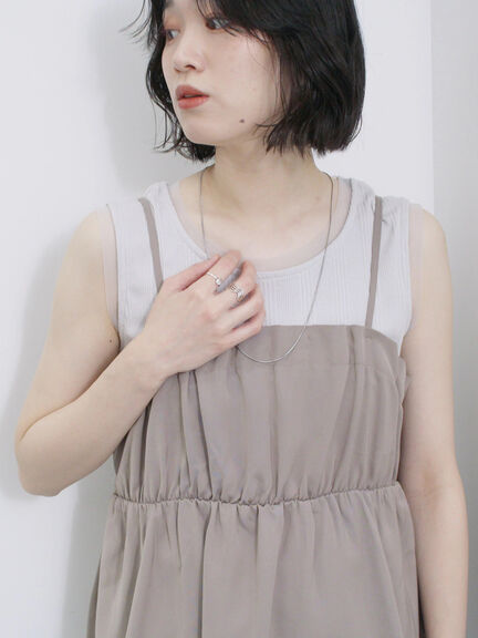 【接触冷感】キャミビスチェ（チャコールグレー/ブラック/ベージュ/カーキ）｜Samansa Mos2 blue（サマンサモスモス ブルー）通販