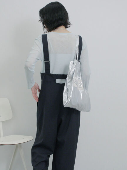 メタルプリントトート（オフホワイト/シルバー/グレー/ブルー）｜Samansa Mos2 blue（サマンサモスモス ブルー）通販