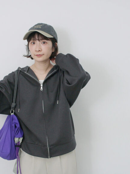 ダンボールジップパーカー（チャコールグレー/ピンク/ＴＯＰグレー）｜Samansa Mos2 blue（サマンサモスモス ブルー）通販