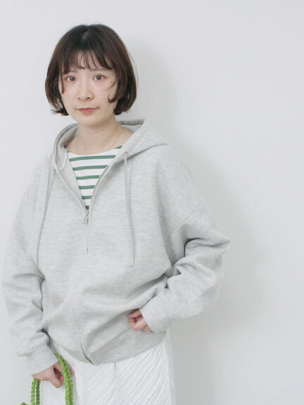 ダンボールジップパーカー（チャコールグレー/ピンク/ＴＯＰグレー）｜Samansa Mos2 blue（サマンサモスモス ブルー）通販