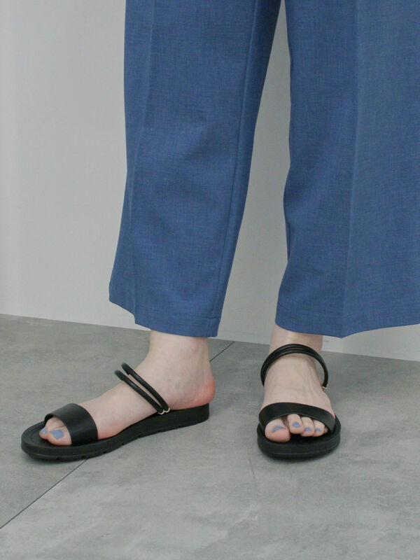 セール】 【ふっくらクッション】2wayフラットサンダル（オフホワイト