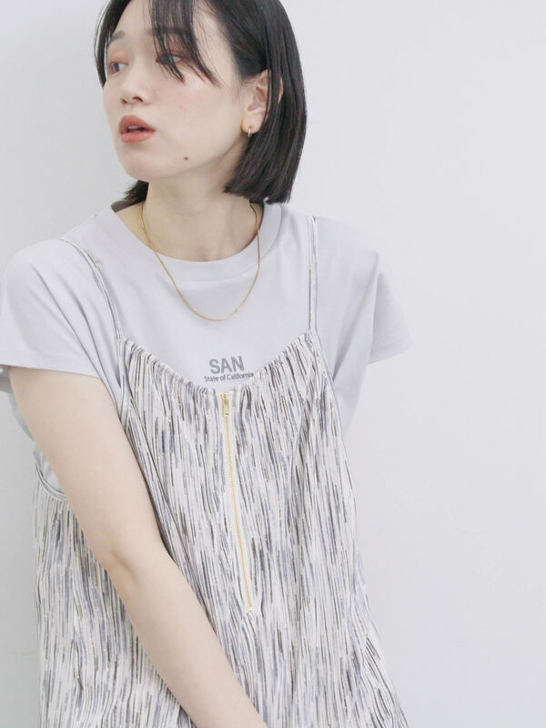 フレンチスリーブTシャツ（Ｓグレー）｜Samansa Mos2 blue（サマンサモスモス ブルー）通販