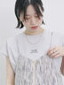 フレンチスリーブTシャツ（オフホワイト/チャコールグレー/サックスブルー/ラベンダー/Ｓグレー）｜Samansa Mos2 blue（サマンサモスモス ブルー）通販