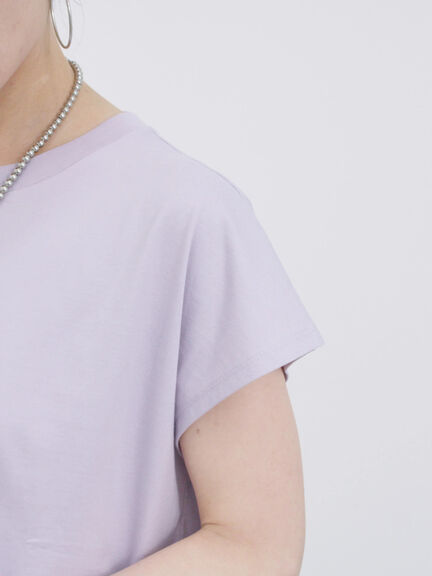 フレンチスリーブTシャツ（オフホワイト/チャコールグレー/サックスブルー/ラベンダー/Ｓグレー）｜Samansa Mos2 blue（サマンサモスモス ブルー）通販