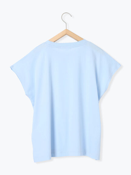 フレンチスリーブTシャツ（オフホワイト/チャコールグレー/サックスブルー/ラベンダー/Ｓグレー）｜Samansa Mos2 blue（サマンサモスモス ブルー）通販