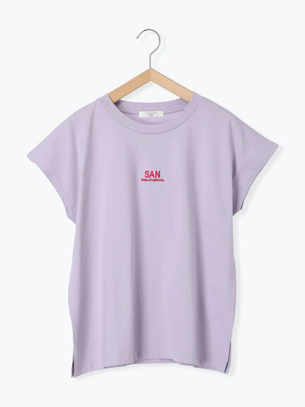 フレンチスリーブTシャツ（オフホワイト/チャコールグレー/サックスブルー/ラベンダー/Ｓグレー）｜Samansa Mos2 blue（サマンサモスモス ブルー）通販