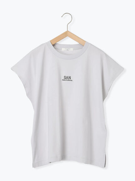 フレンチスリーブTシャツ（オフホワイト/チャコールグレー/サックスブルー/ラベンダー/Ｓグレー）｜Samansa Mos2 blue（サマンサモスモス ブルー）通販