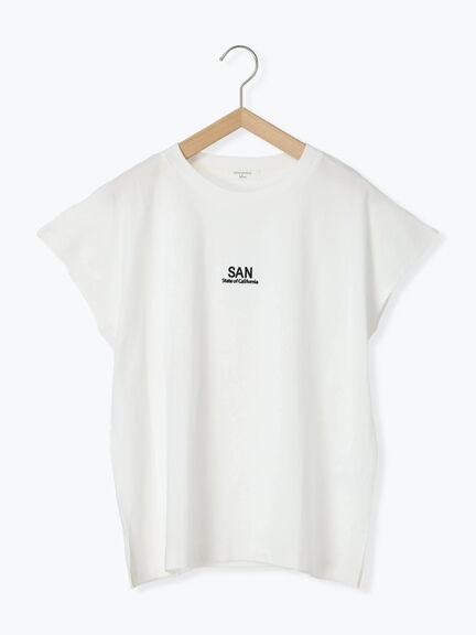 フレンチスリーブTシャツ（オフホワイト/チャコールグレー/サックスブルー/ラベンダー/Ｓグレー）｜Samansa Mos2 blue（サマンサモスモス ブルー）通販