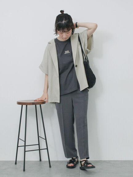 フレンチスリーブTシャツ（オフホワイト/チャコールグレー/サックスブルー/ラベンダー/Ｓグレー）｜Samansa Mos2 blue（サマンサモスモス ブルー）通販