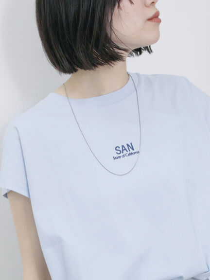フレンチスリーブTシャツ（オフホワイト/チャコールグレー/サックスブルー/ラベンダー/Ｓグレー）｜Samansa Mos2 blue（サマンサモスモス ブルー）通販