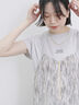 フレンチスリーブTシャツ（オフホワイト/チャコールグレー/サックスブルー/ラベンダー/Ｓグレー）｜Samansa Mos2 blue（サマンサモスモス ブルー）通販