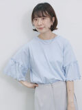 フリルスリーブTシャツ（サックスブルー）｜Samansa Mos2 blue（サマンサモスモス ブルー）通販