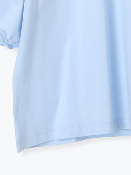 フリルスリーブTシャツ（オフホワイト/チャコールグレー/サックスブルー）｜Samansa Mos2 blue（サマンサモスモス ブルー）通販