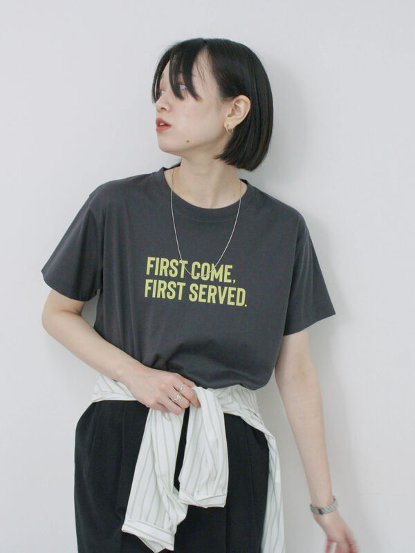 プリントTシャツ（チャコールグレー）｜Samansa Mos2 blue（サマンサモスモス ブルー）通販