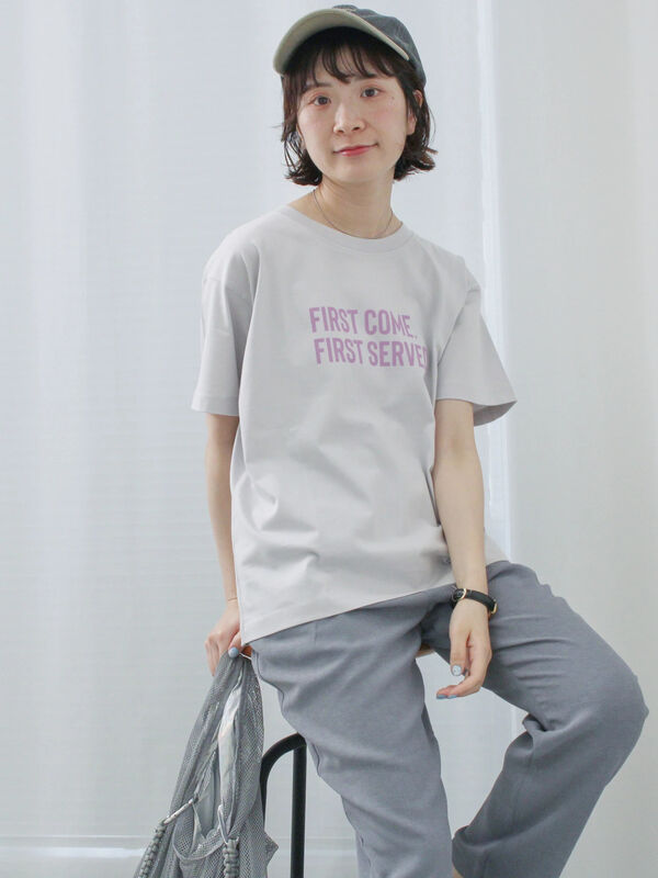 プリントTシャツ（Ｓグレー）｜Samansa Mos2 blue（サマンサモスモス ブルー）通販