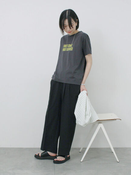 プリントTシャツ（オフホワイト/チャコールグレー/サックスブルー/ラベンダー/Ｓグレー）｜Samansa Mos2 blue（サマンサモスモス ブルー）通販